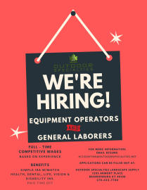 We are now hiring